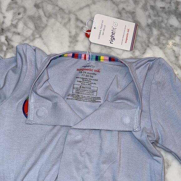 NWT Magnetic Me Modal Right Fit Light Blue Footie - Picture 2 of 6